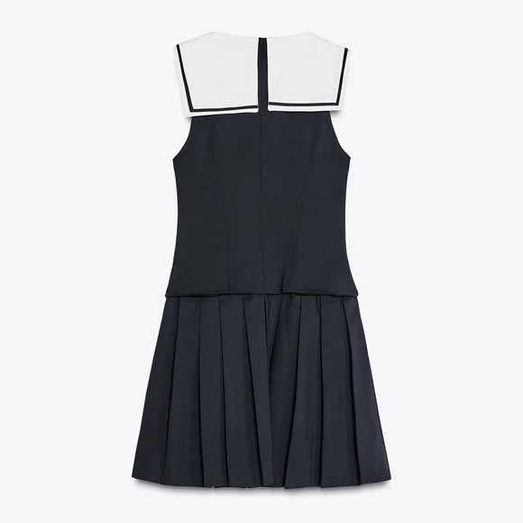 ZARA SHORT PLEATED DRESS SIZE L - Picture 11 of 12